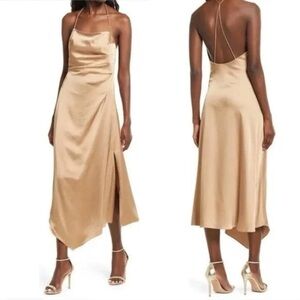 Significant Other One Another Asymmetric Cocktail Midi Dress sz 8 NWT